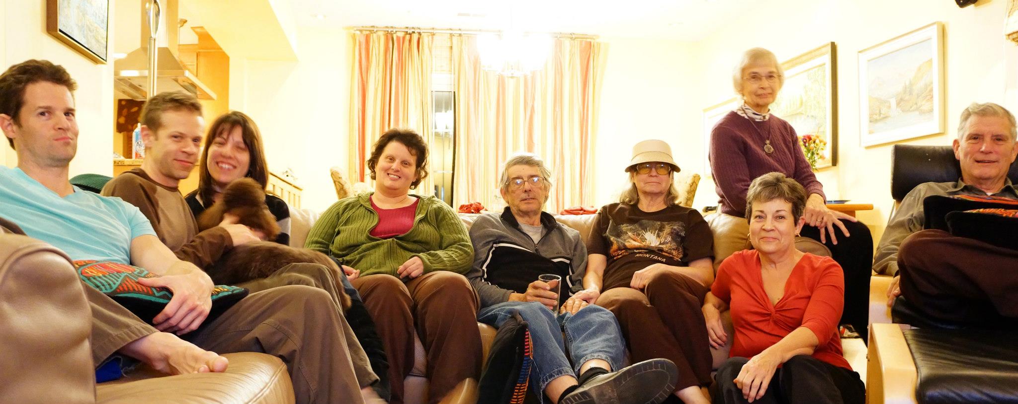 Elice with her standard poodle at the brick wall