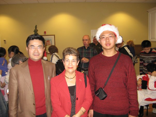 Elice at a Christmas party