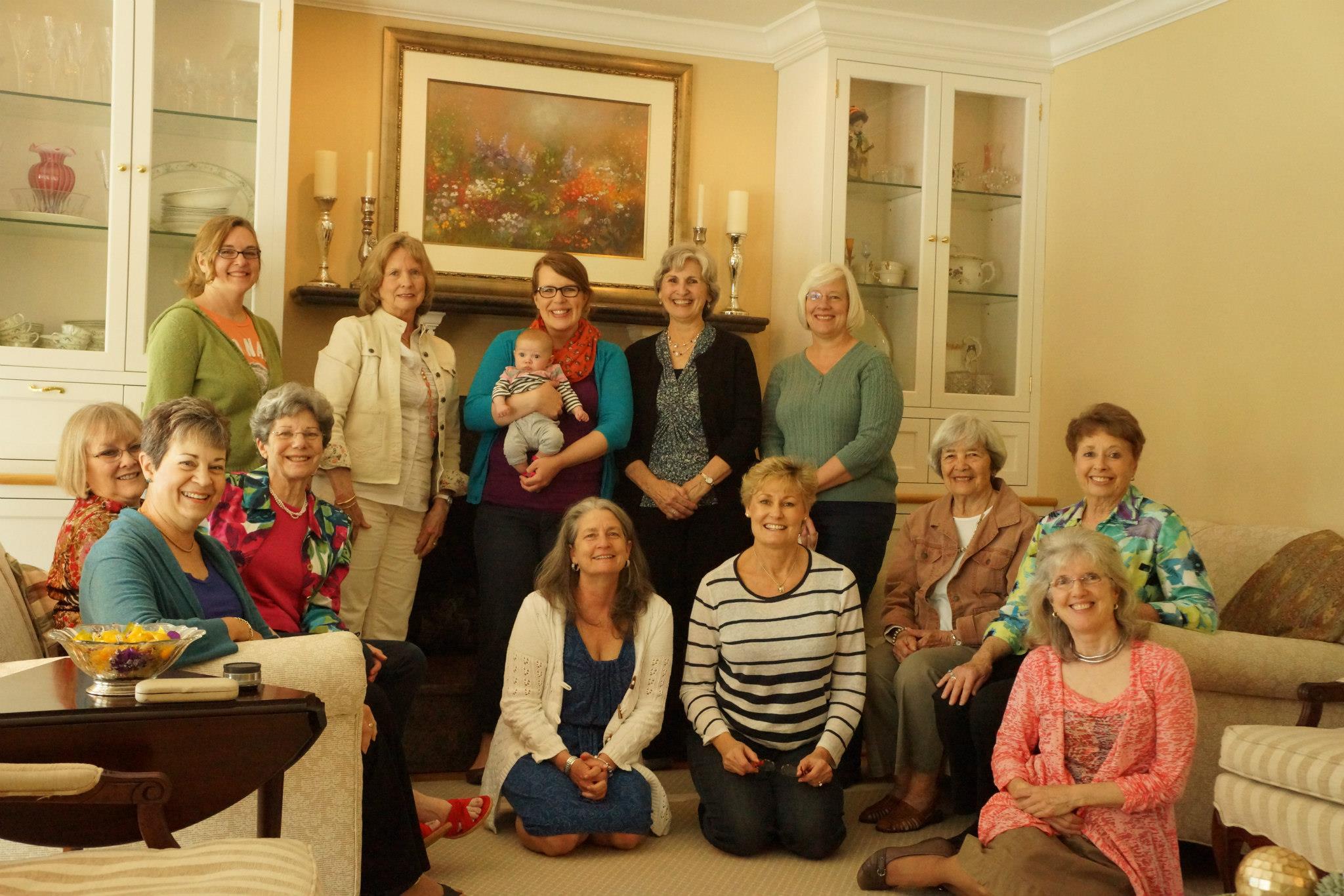 A large gathering of women