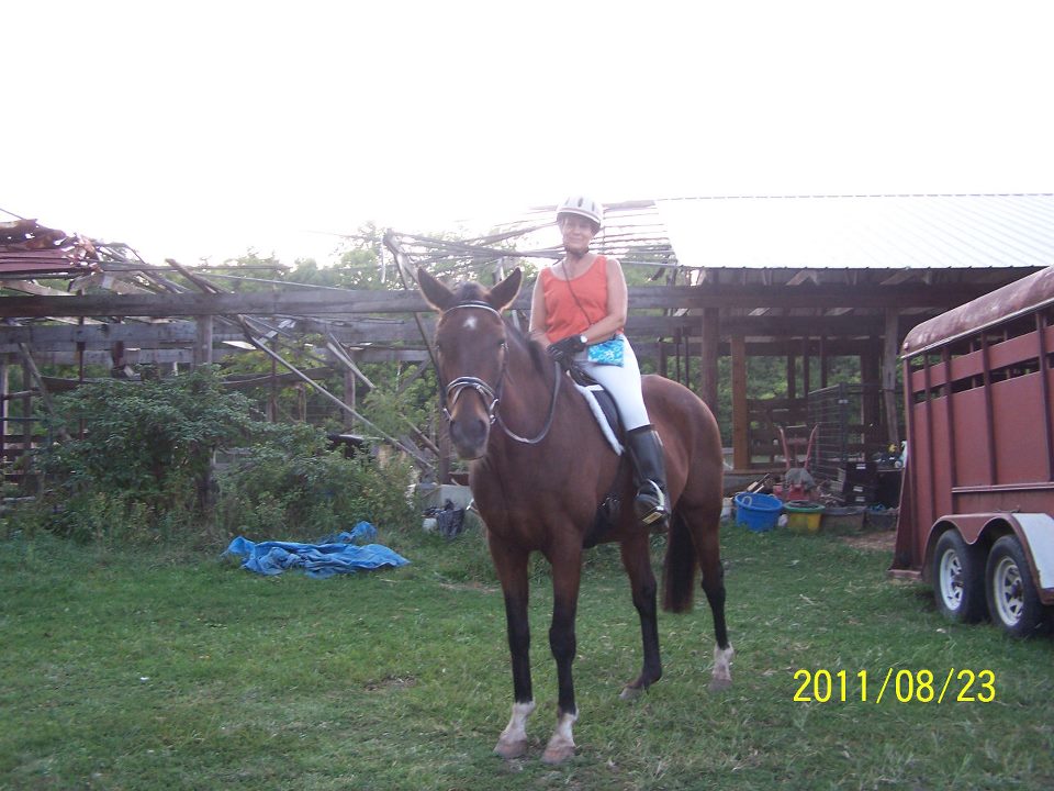 Elice riding her horse