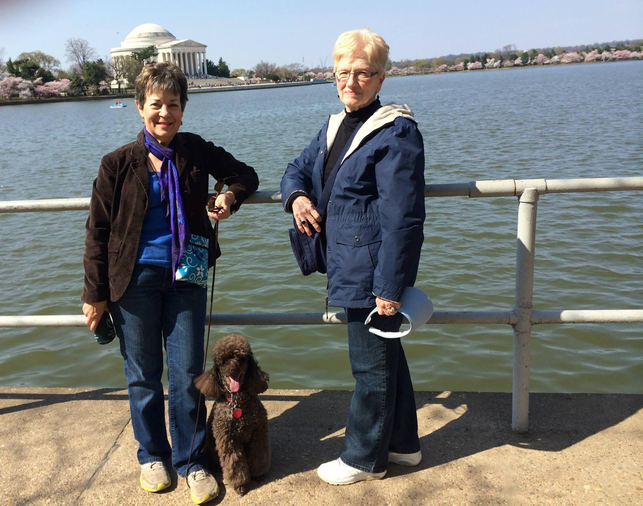 Elice near the Jefferson Memorial, Washington DC
